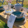 Napkin Flora Natural White/Soft yellow