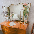 Folding mirror brass